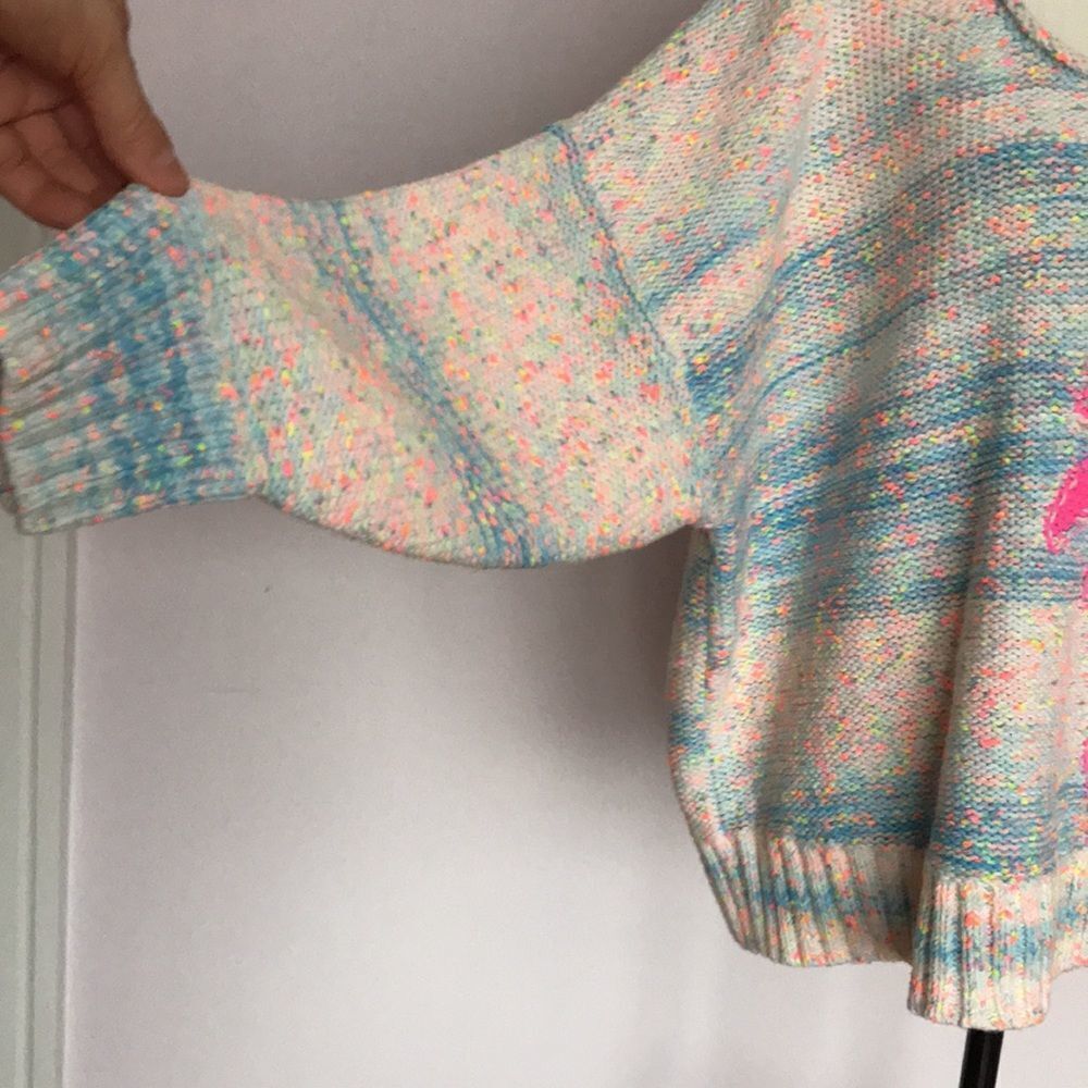 Anthropologie Palm Tree Boat Neck Sweater size S - Picture 9 of 16